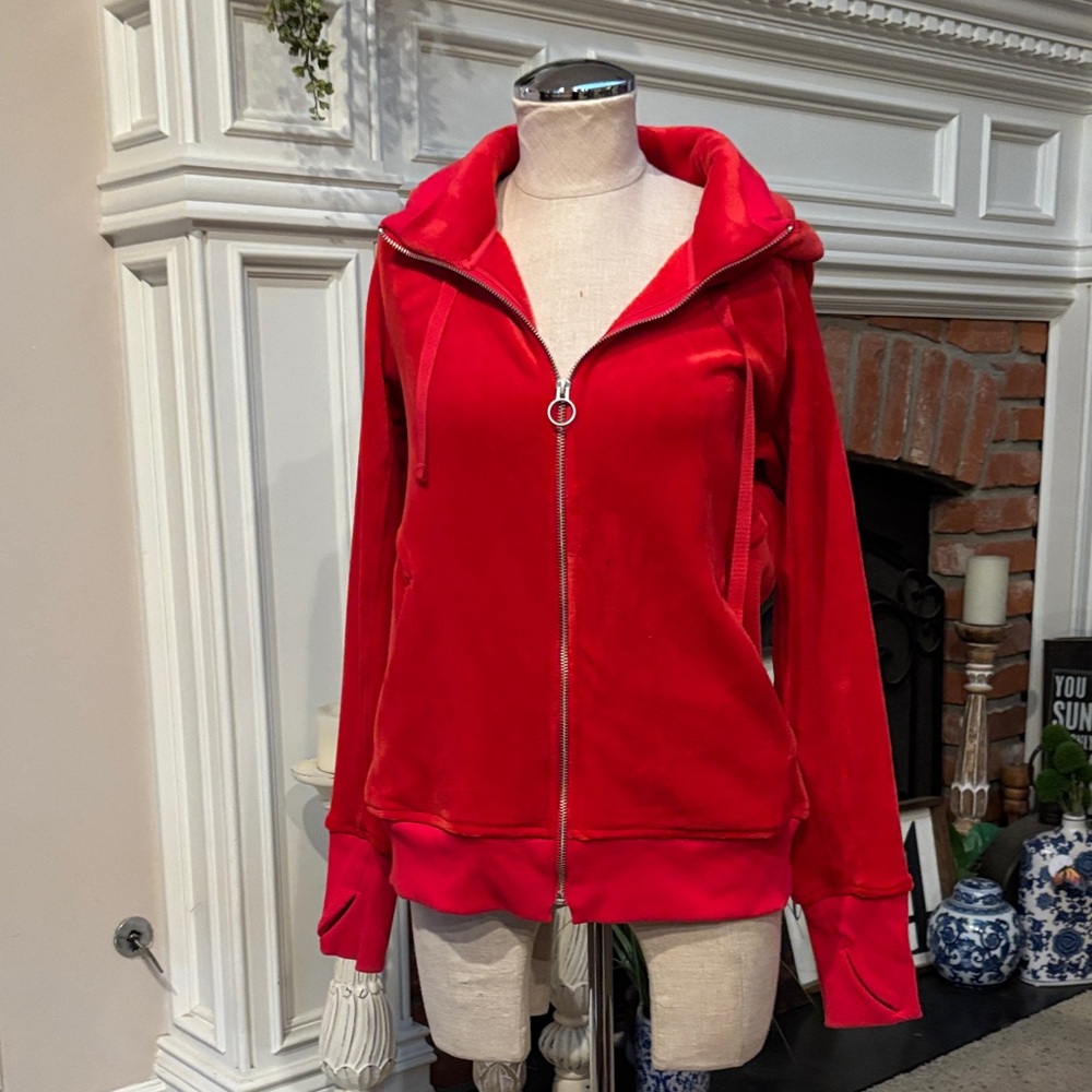 Athleta Red Zip-Up Jacket